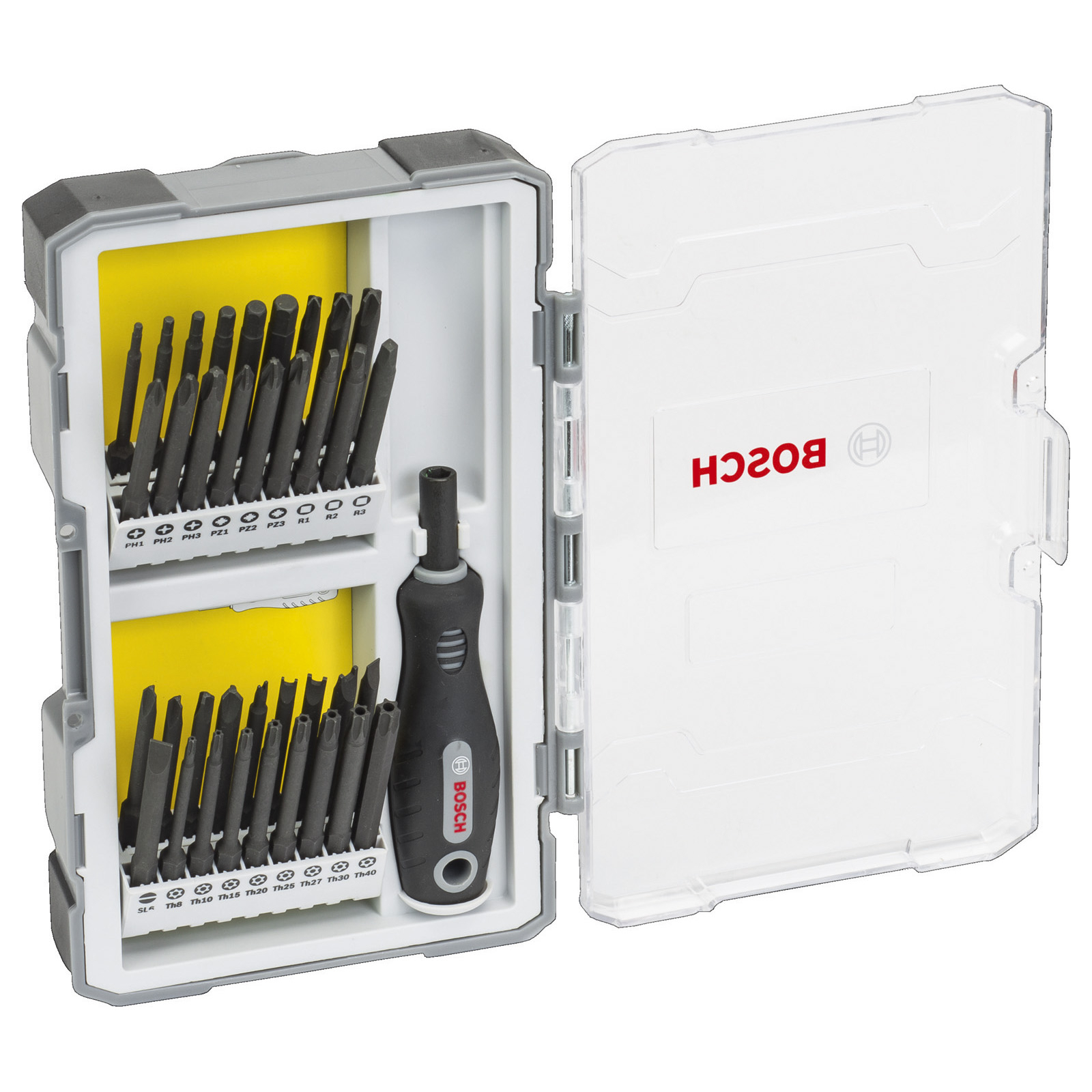 BOSCH Set de 37 pièces avec mèches de vissage et manche 75 mm 2607017320 — lot de 37 pièces