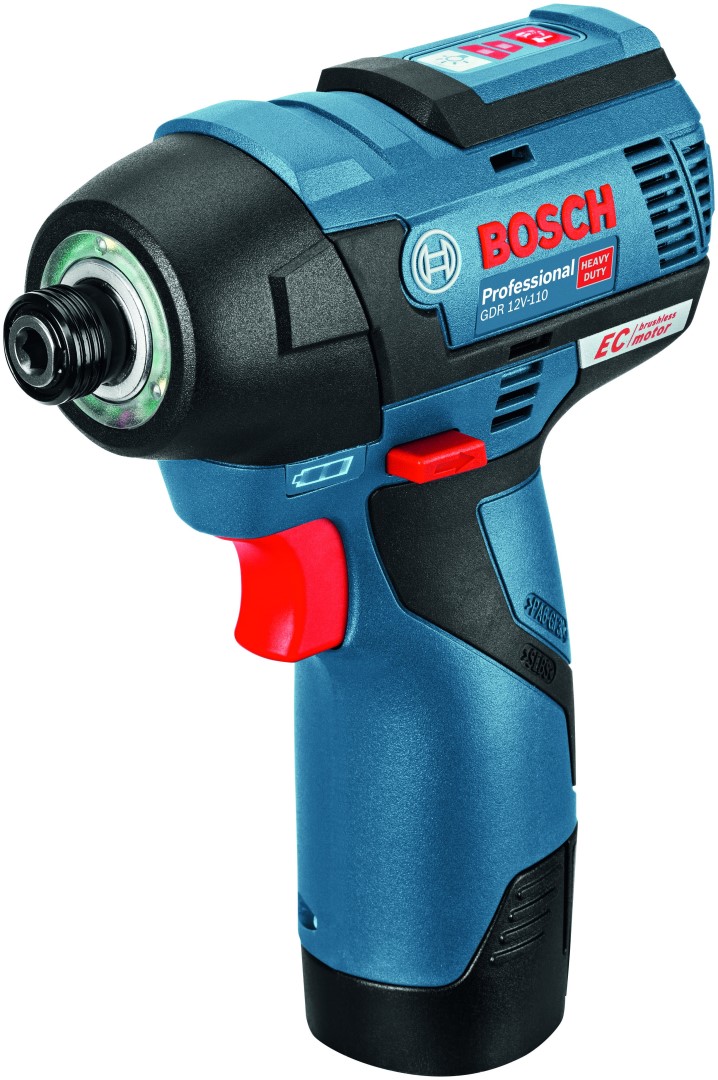 Perceuse-visseuse à percussion sans fil Bosch GDR 12V-110 sans insert | Batterie | Chargeur en boîte