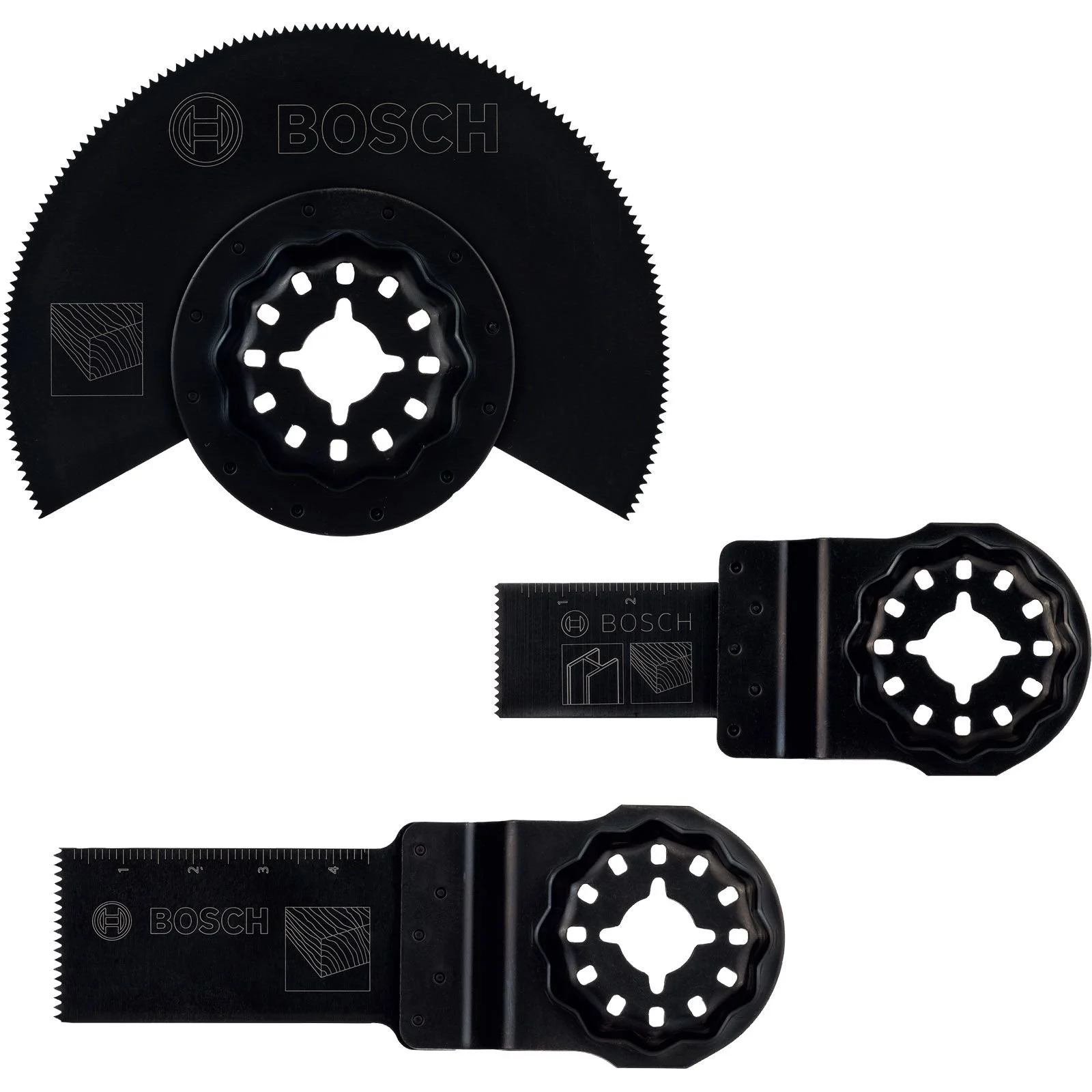 Bosch Starlock Set de démarrage bois 3 pièces pour outils multifonctions - 2607017323 — lot de 3