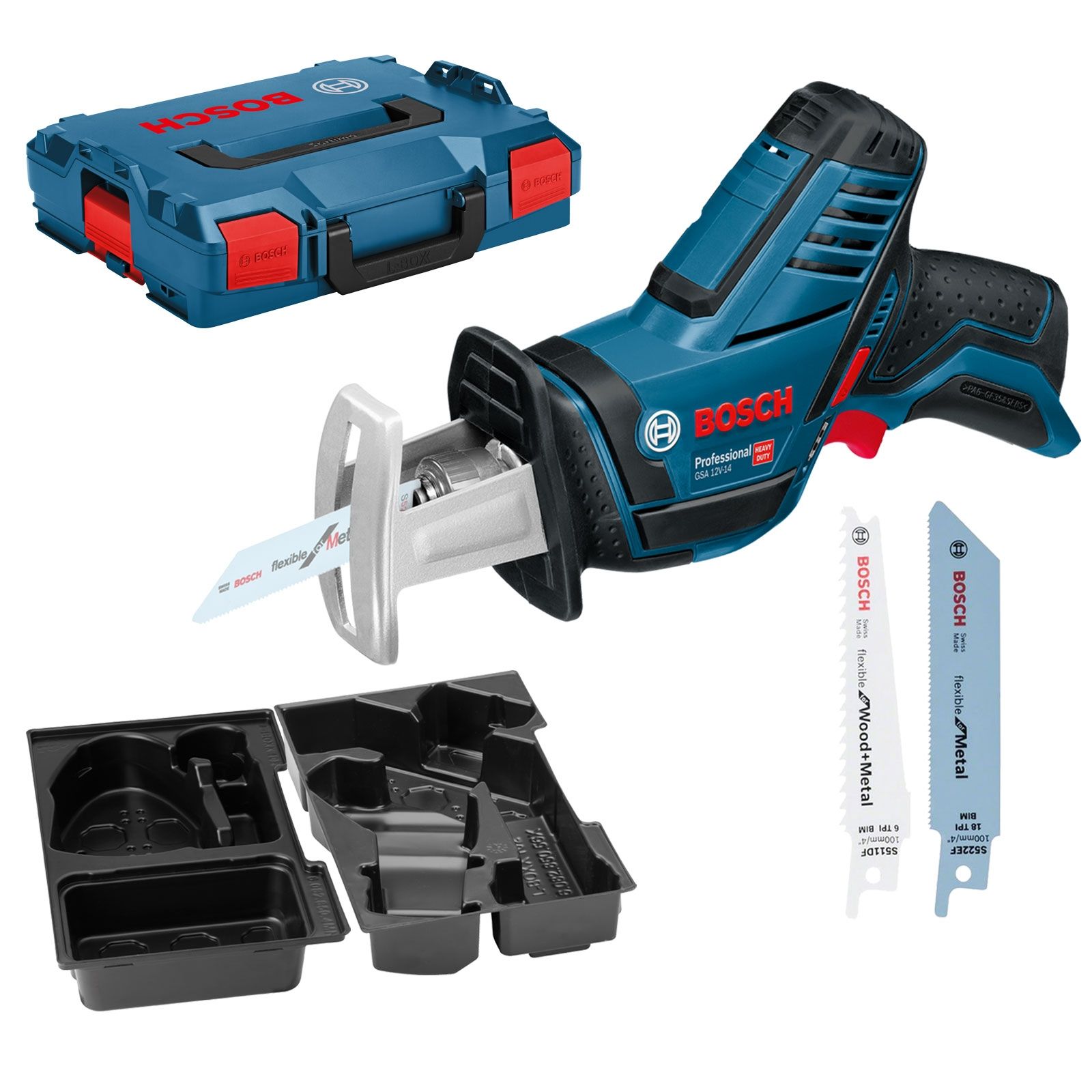 Bosch Scie sabre sans fil GSA 12 V-14 10,8 V-LI sans accus / chargeur incl. L-Boxx
