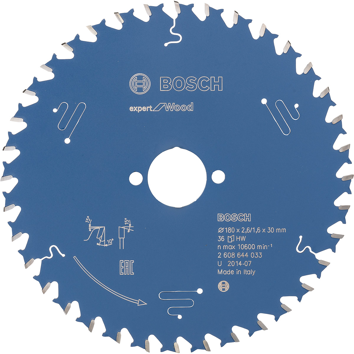 Lame de scie circulaire Expert for Wood Bosch ø 180 mm