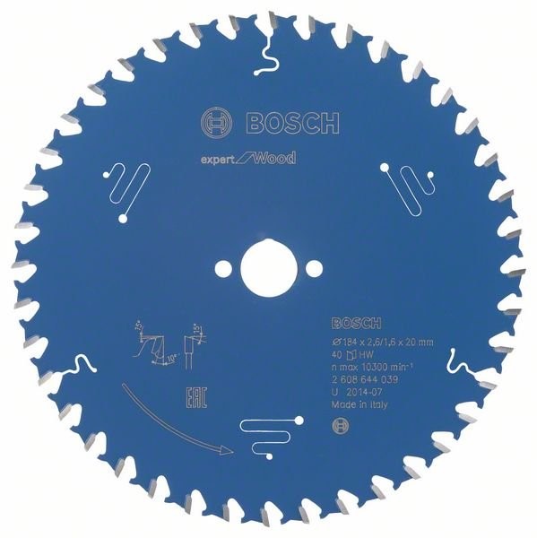 Lame de scie circulaire Expert for Wood, 190 x 30 x 2,6 mm, 40 dents