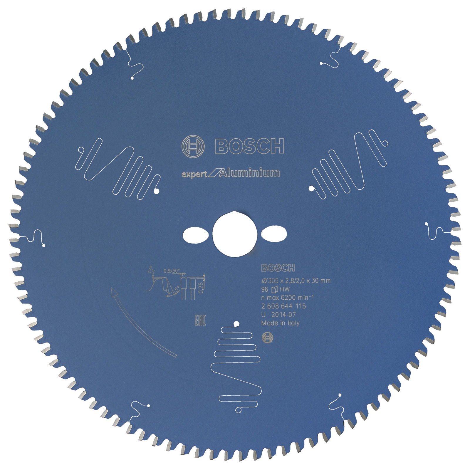 Lame de scie circulaire Bosch Expert for Aluminium, 305 x 30 x 2,8 mm, 96