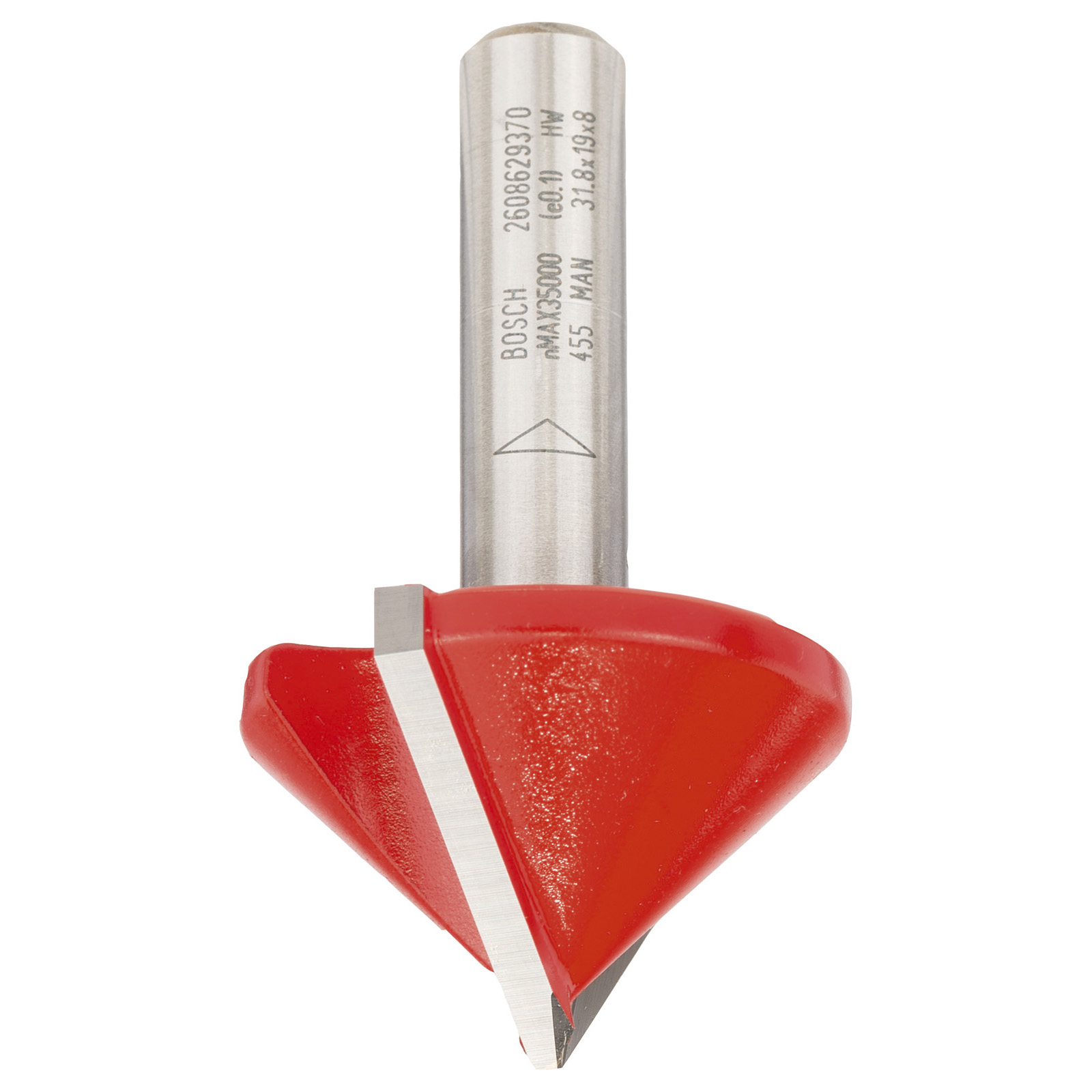 Bosch Fraise à rainurer en V, 8 mm, Ø 31,8 mm, L 19 mm, G 51 mm, 90°