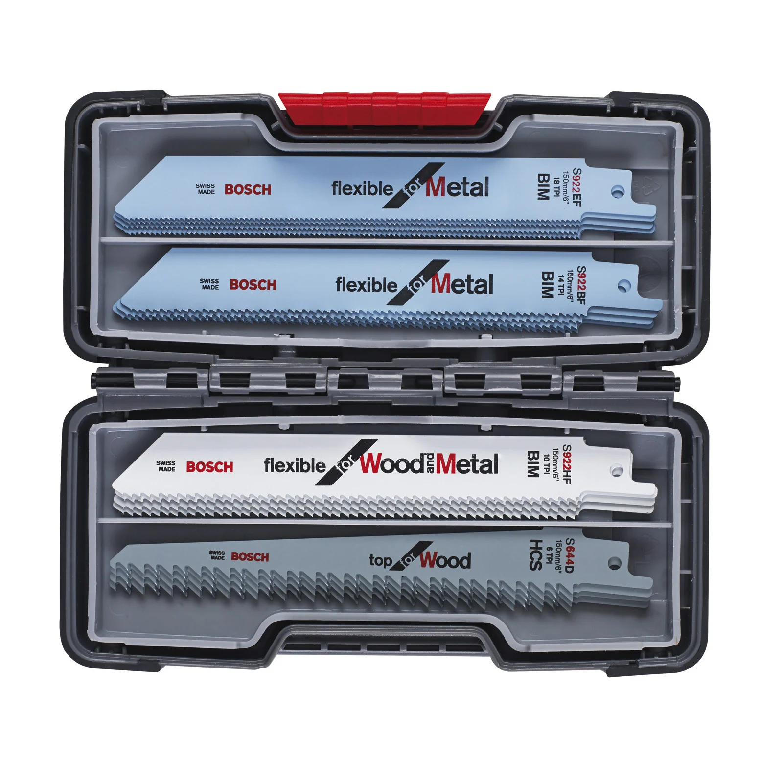 Jeu de lames pour scie sabre Bosch Wood and Metal, 20 pièces