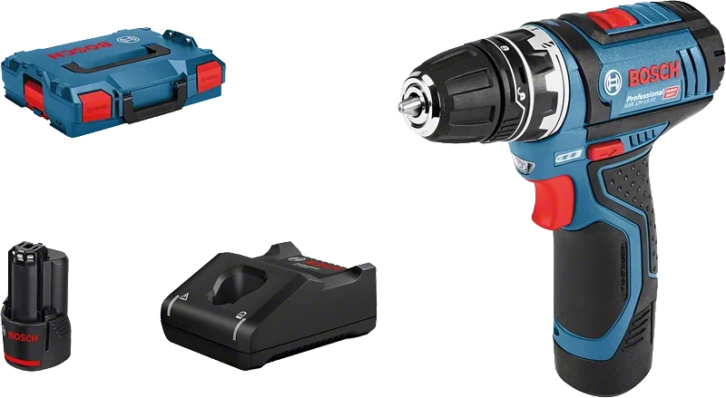 Ensemble de perceuses visseuses à batterie Bosch GSR 12V-15 FC dans L-BOXX avec 1 accessoire