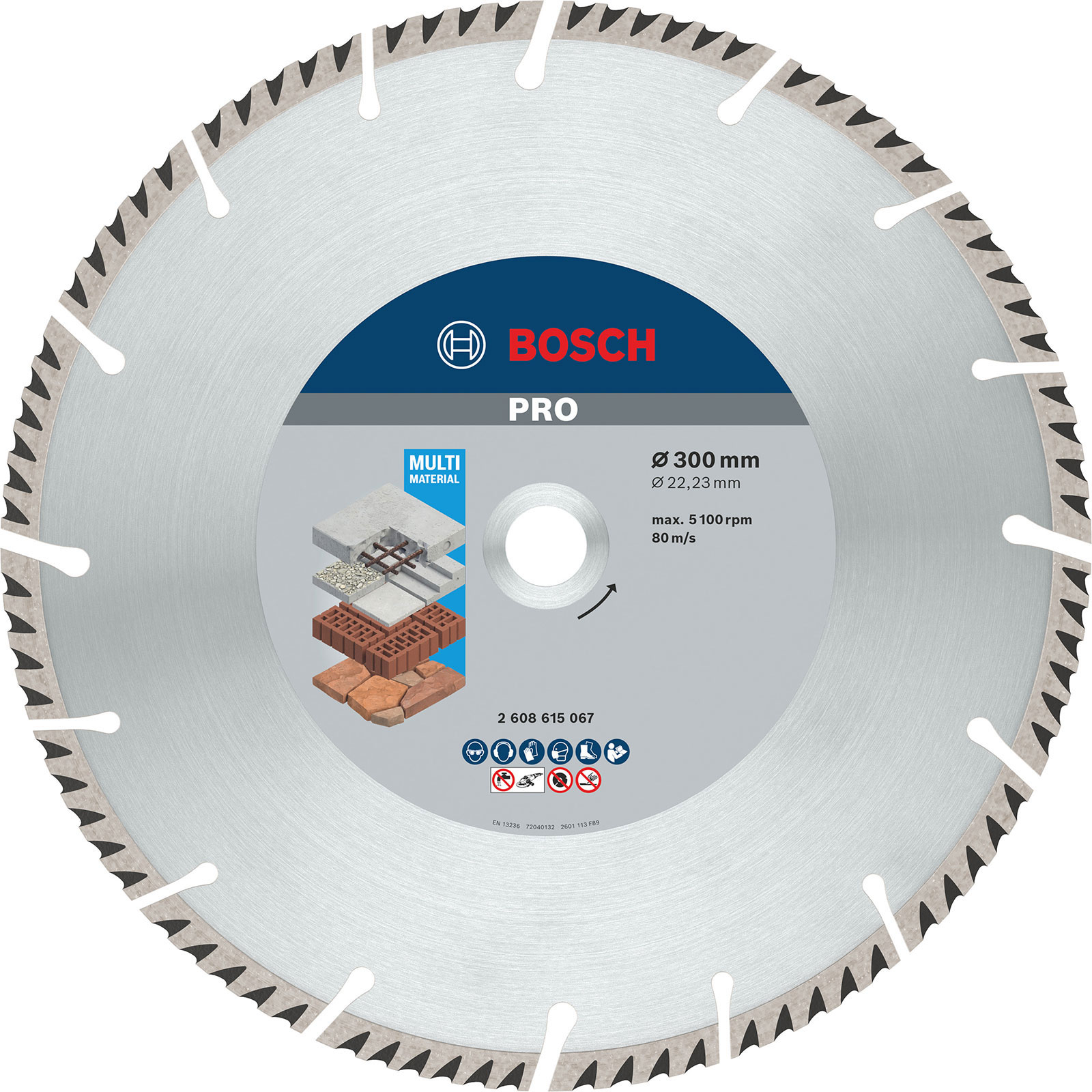 Bosch PRO Multi Material Disque diamant pour matériaux mixtes, 300 x 22,23 mm