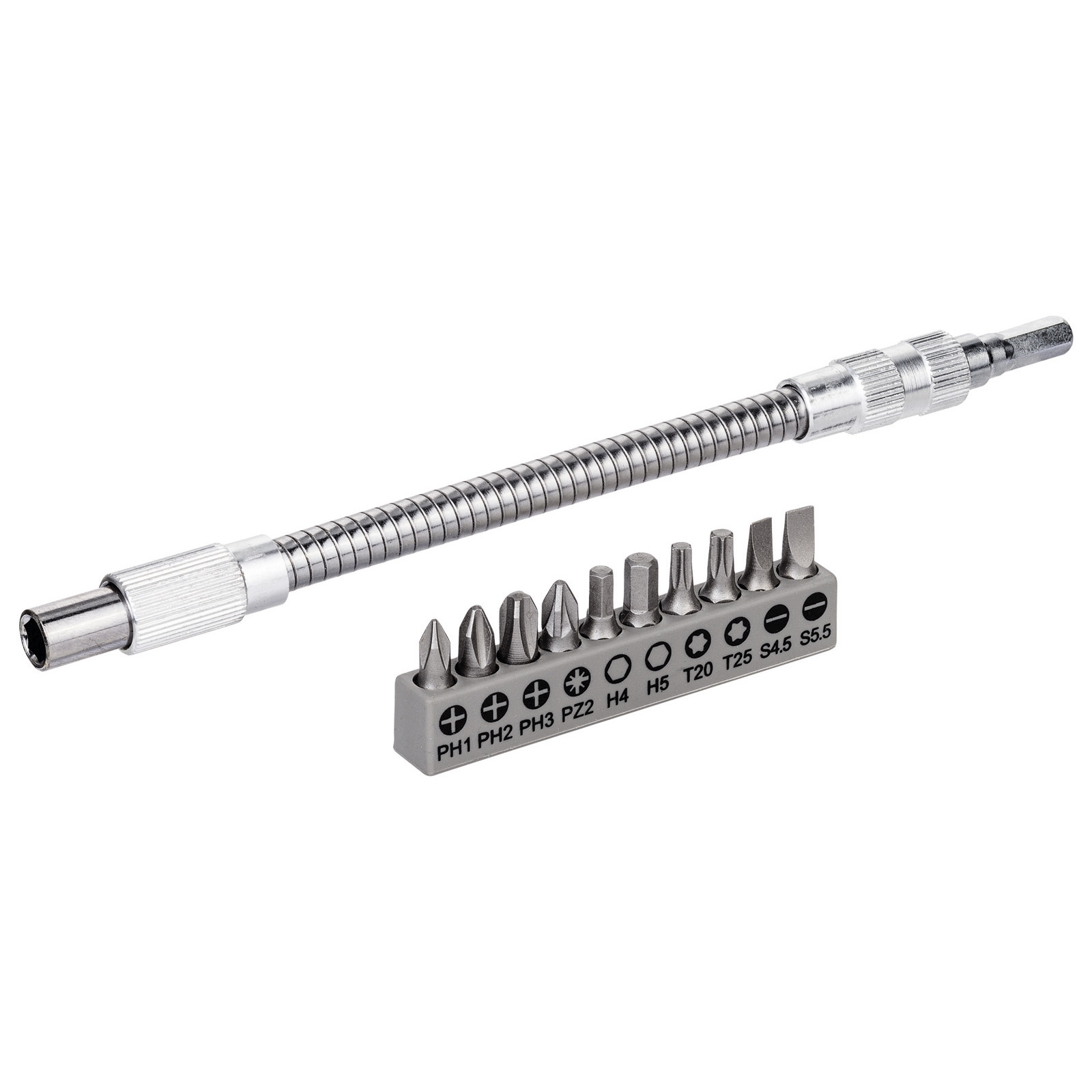 Bosch Jeu de mèches 11 pièces avec rallonge flexible en métal 200 mm - 2608522376
