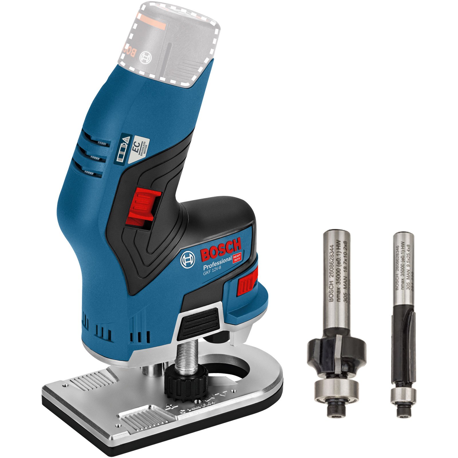 Pantographe pour bords à batterie Bosch GKF 12V-8 Professional version Solo en boîte