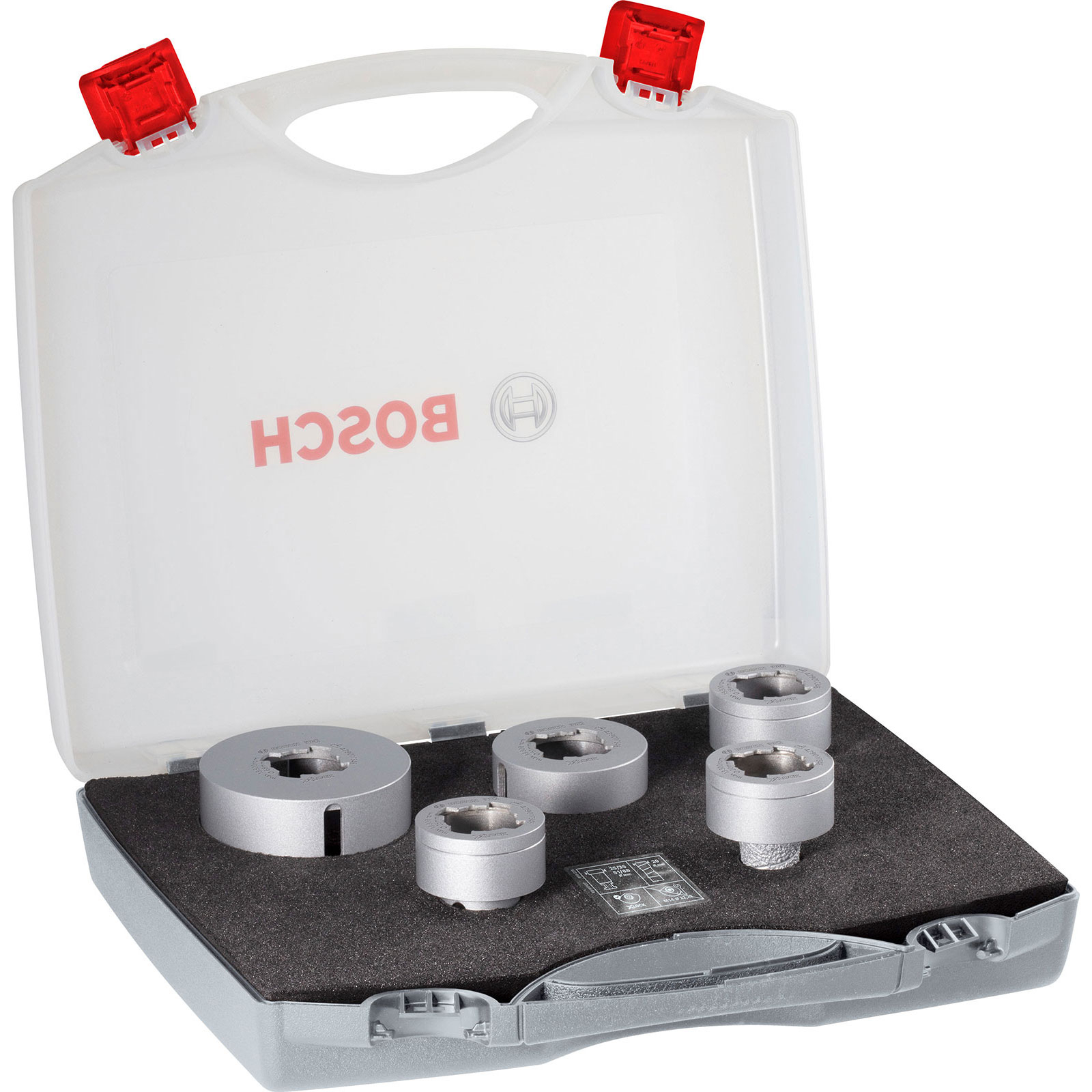 Set de forets diamantés Bosch PRO X-LOCK Best for Ceramic Dry Speed, 5 pièces, diamètres (mm) : 6 à 20