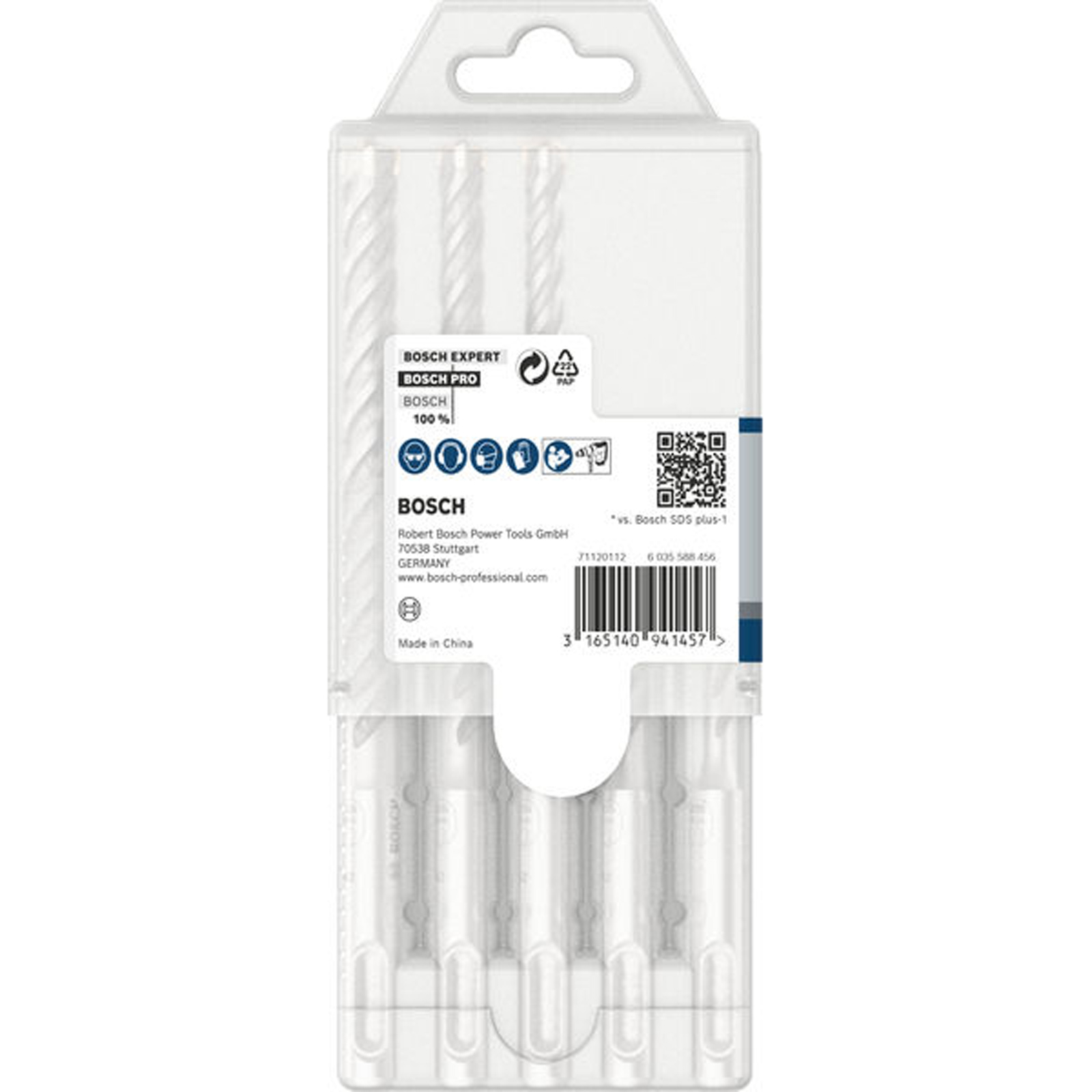 Bosch PRO SDS plus-5X Forets à percussion 5,5/6/7/8/10 mm, Set de 5 pièces