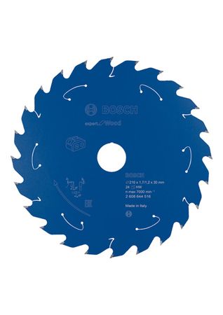 Lame de scie circulaire Bosch pour scies sur batterie Expert for Wood, 210 x 1,7/1,2 x 30, 24 dents