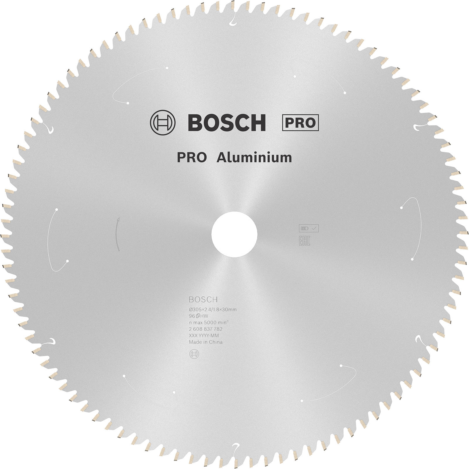 Disque à tronçonner sans fil PRO Aluminium Bosch, 305 x 2,4 x 30 mm, T96
