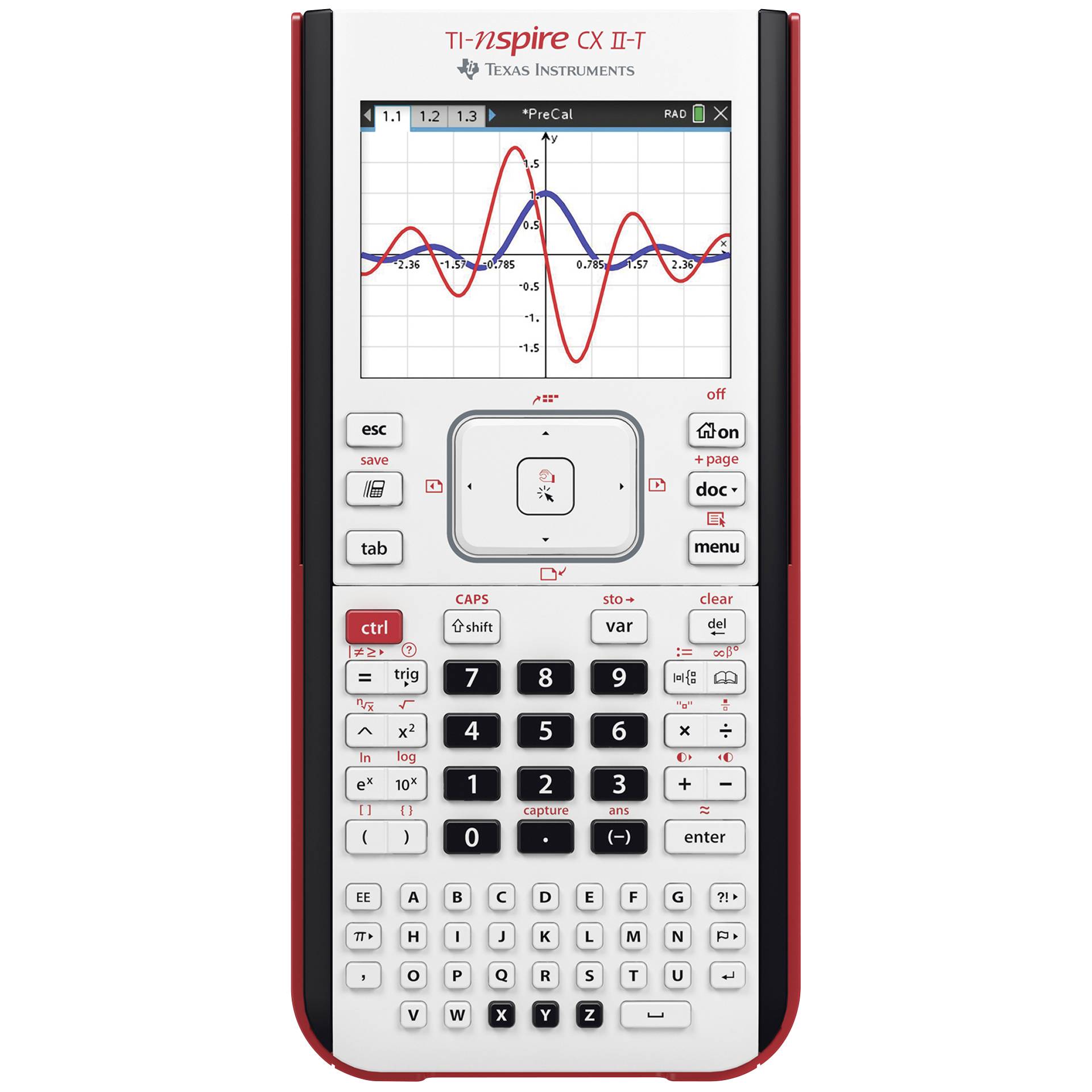 TEXAS INSTRUMENTS Calculatrice graphique TI-Nspire CX II-T noir/blanc