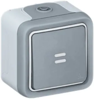 Bouton poussoir Legrand 1 module (fermeture) Plexo 069722