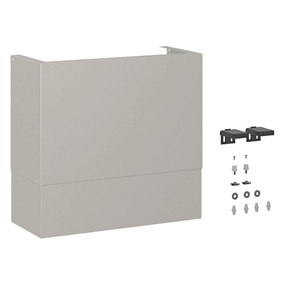 Hager bandeau télescopique de raccordement universZ, hauteur 350-680 mm, profondeur 205 mm, 2 éléments, RAL 9010