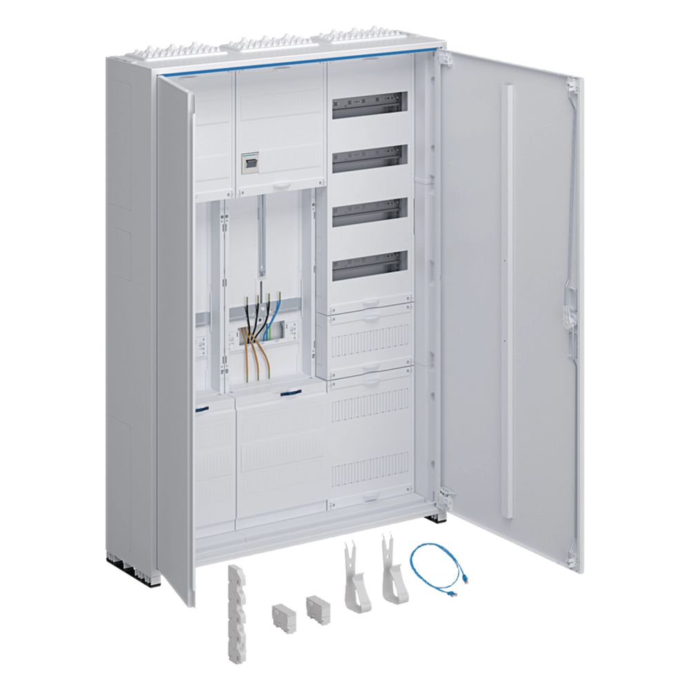 Armoire complète Hager universZ 1100x800x205mm Classe de protection II IP44 2ZP/VF-5rh/APZ 3 champs