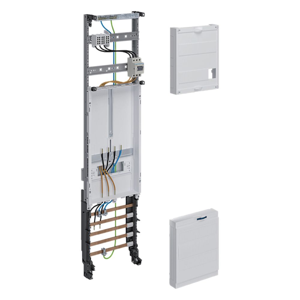 Panneau complet Hager, universel Z, 3 points, 1 ZP, 3-p. HLAK, H 1050 mm, 16 mm², 1 champ