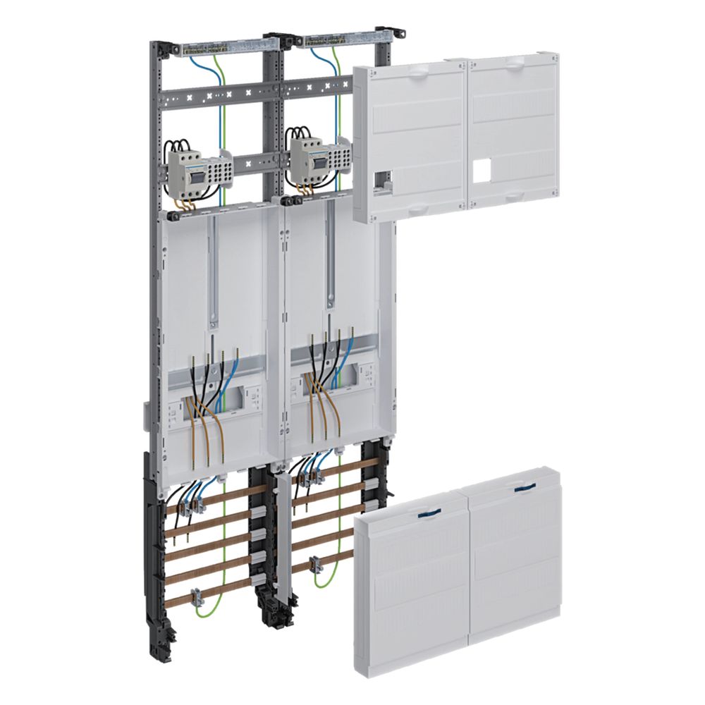 Panneau complet universZ Hager, 1050 mm, 2 ZP, 2 champs, NRW, SH, MV, Saxe-du-Nord, EON-Mitte