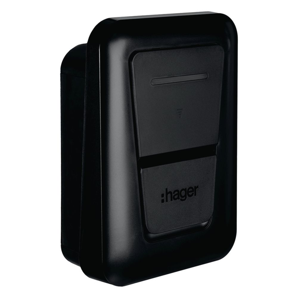 Borneo de recharge Hager witty plus 22 kW MID OCPP pour véhicules électriques avec gestion PV
