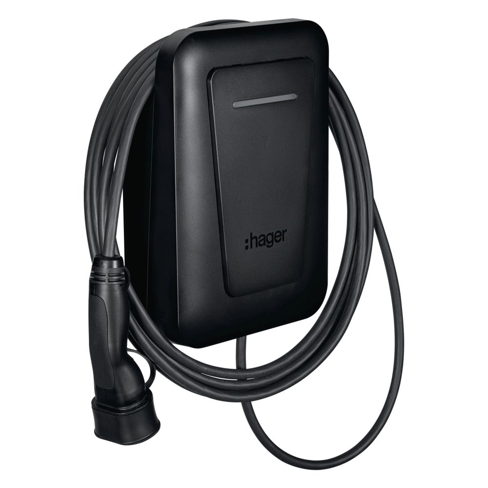 Hager Station de recharge witty one 11 kW avec câble de recharge Type 2, IP54