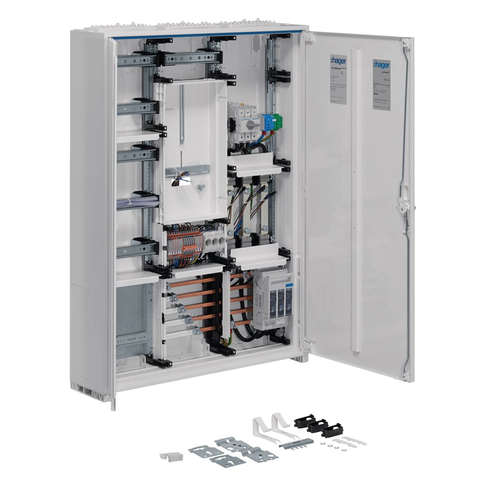 Armoire de distribution à transformateurs jusqu'à 100 A, IP44, classe II, 1100x800x205 mm, avec APZ, réseau électrique Berlin