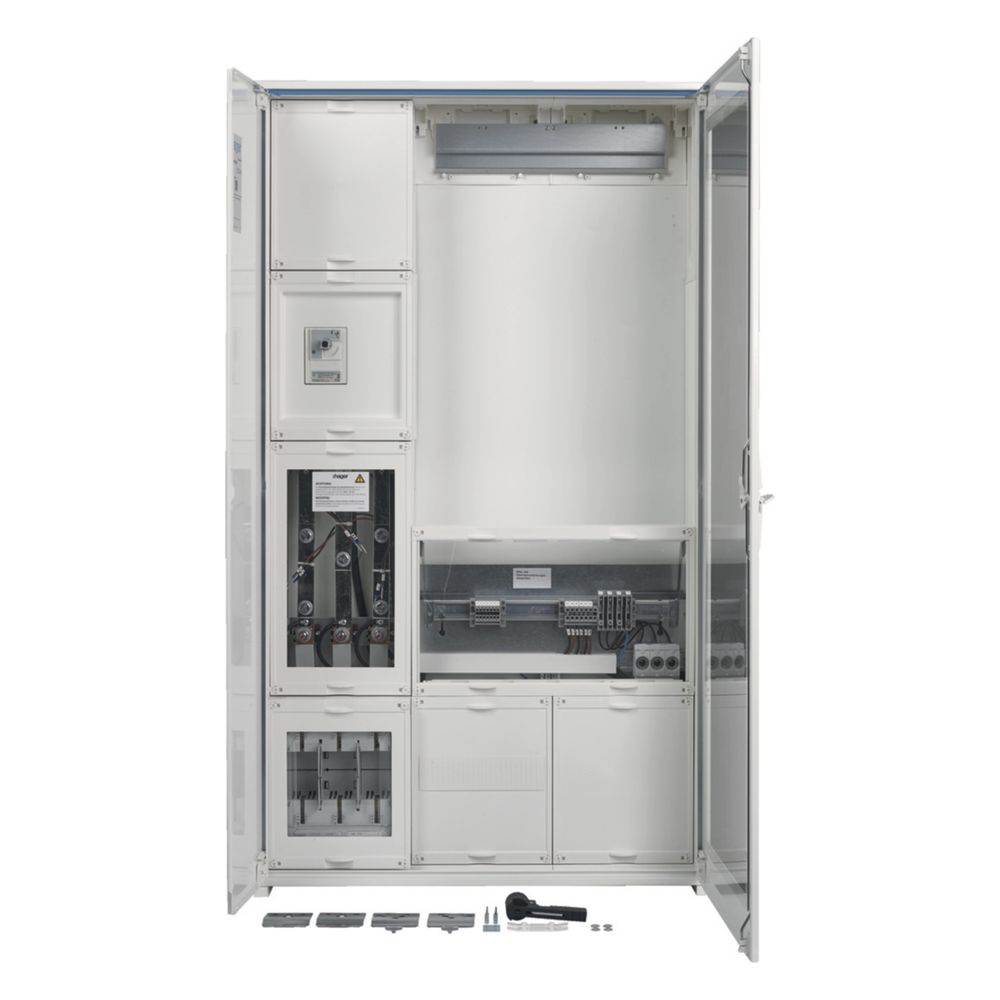 Hager Convertisseur et sectionneur universel N, NAR NH1 SUT, AAR Charge 250 A sans plaque de changement de compteur