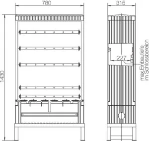 Hager Armoire de distribution fixe ZAF101B