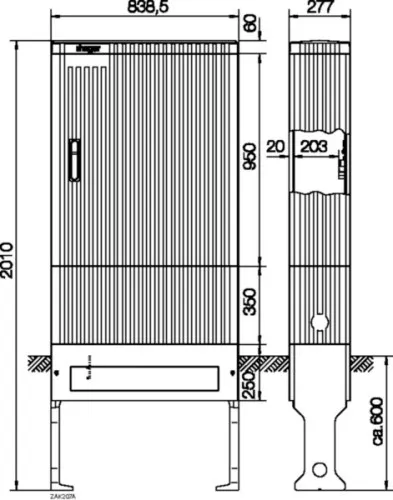 Hager Colonne de distribution de câbles ZAK207A