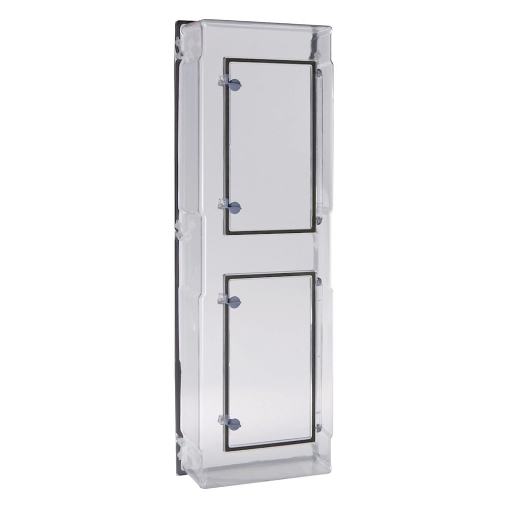 Couvercle de champ de compteurs Hager, accessoire, IP54, 750 mm, transparent, avec porte, pour 3.HZ