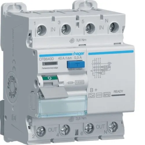 Disjoncteur différentiel Hager CFB640D