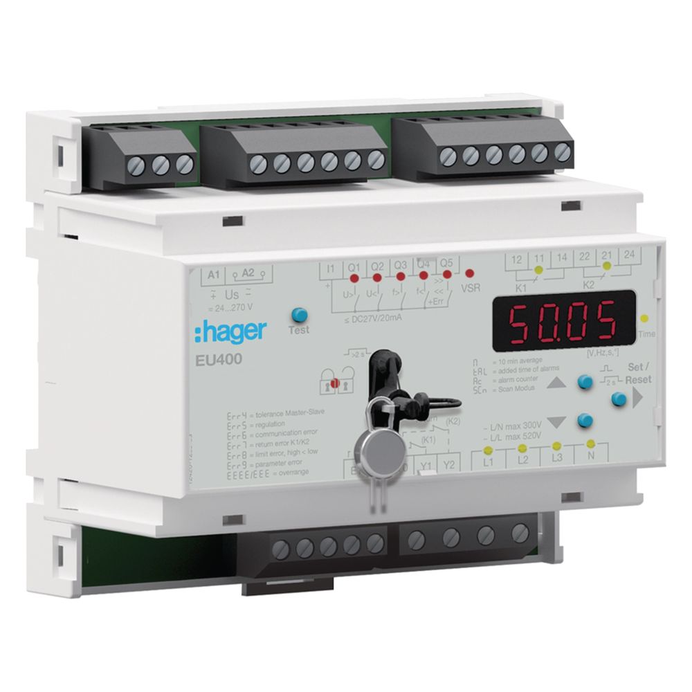 Relais de tension et de fréquence Hager, protection NA selon VDE AR-N 4105