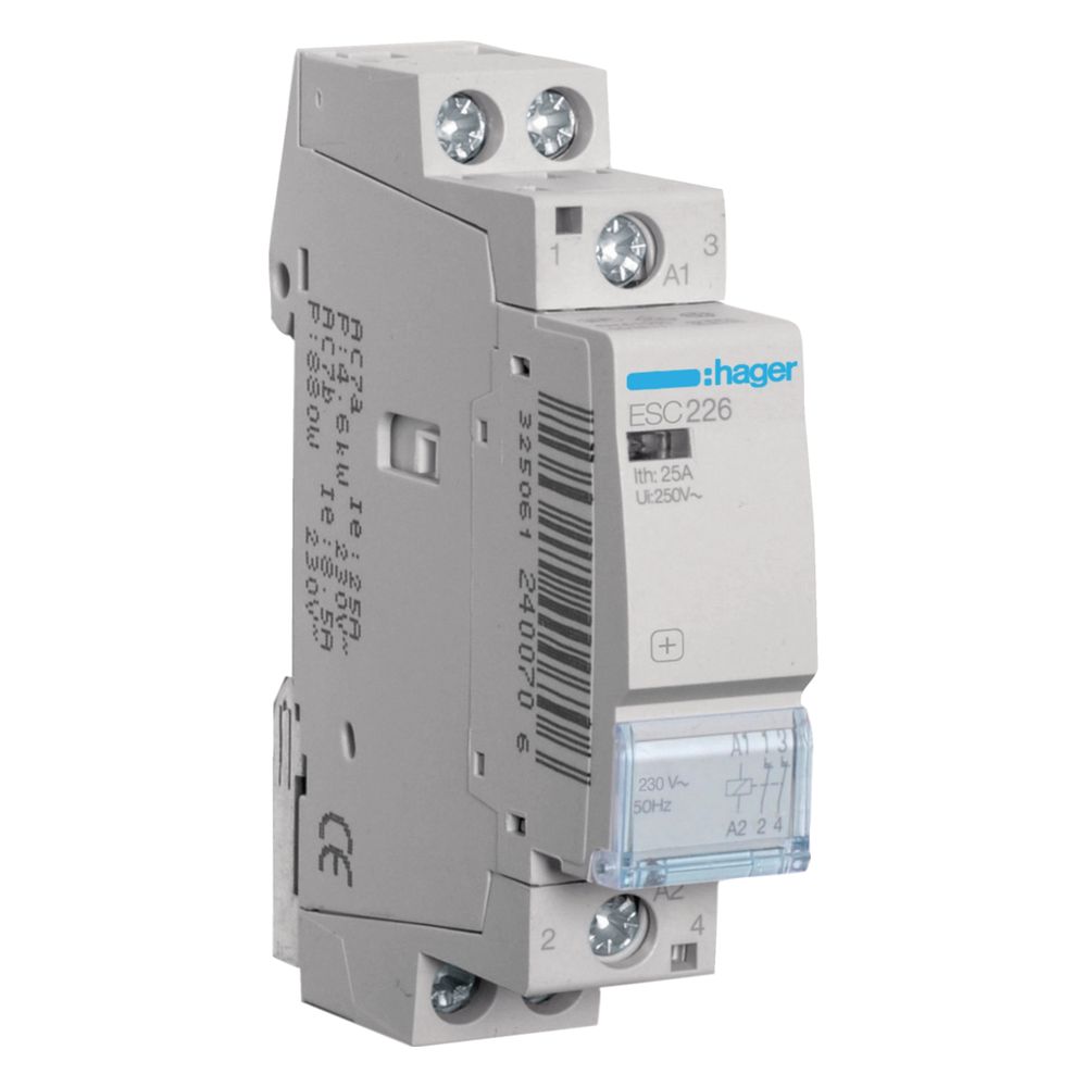 Contacteur de puissance Hager 25A 2NO 230V