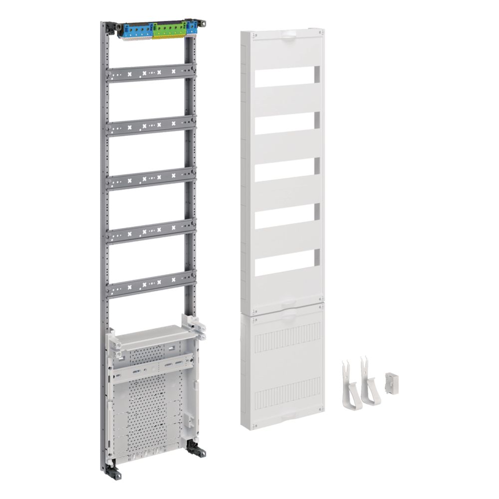 Panneau de distribution Hager, univers Z, hauteur 1050 mm, 5 rangées, 1 compartiment, avec APZ en bas