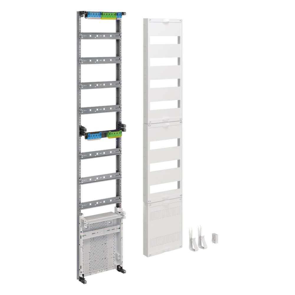 Panneau de distribution Hager, univers Z, hauteur 1350 mm, 7 rangées, 1 compartiment, avec APZ en bas