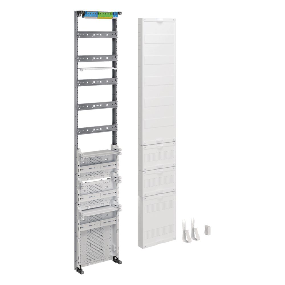 Panneau de distribution Hager, univers Z, hauteur 1350 mm, 5 rangées, 1 compartiment, avec RFZ et APZ en bas