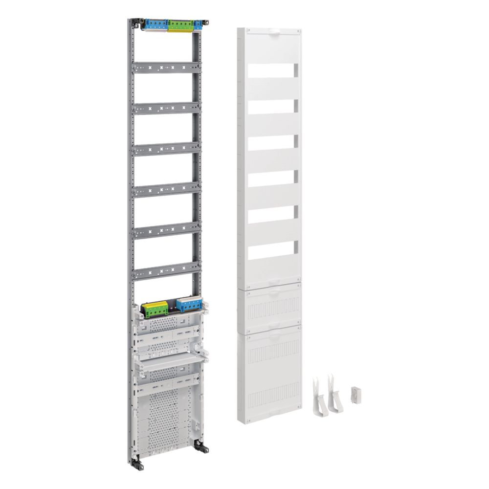 Panneau de distribution Hager, univers Z, hauteur 1350 mm, VT 6 rangées, 1 compartiment, APZ 300 mm en bas et 1x RFZ