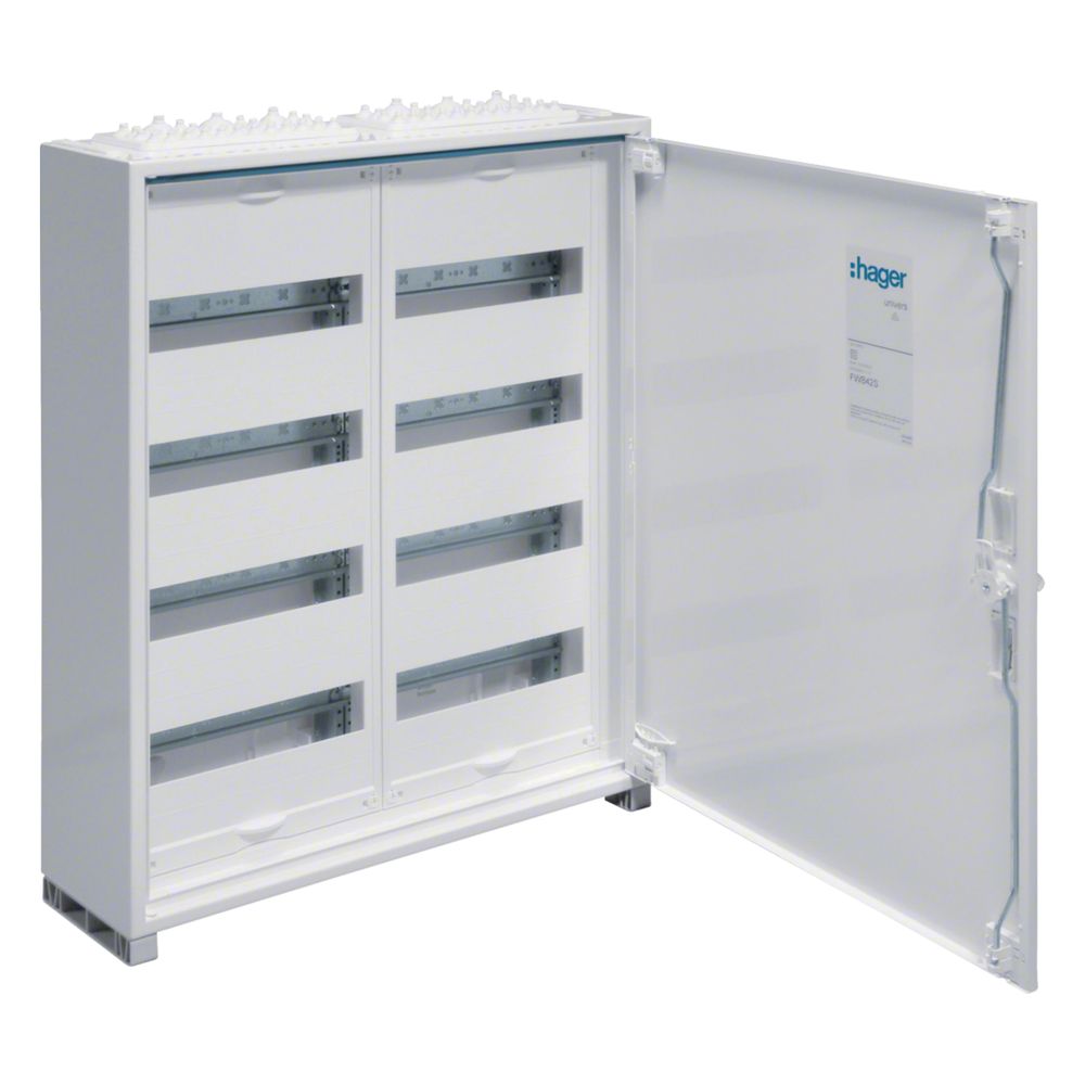 Distributeur de champ encastré Hager, 650x550x161 mm, universel, IP44, SKII, 96PLE, QuickConnect