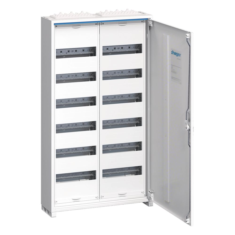 Hager distributeur de puissance encastré, 950x550x161, universel, IP44, SKII, 144PLE, QuickConnect
