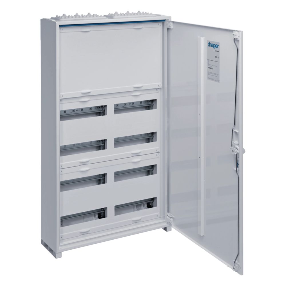 Hager distributeur de champ AP, 950x550x161mm, IP44, SKII, 96PLE, 2x6 rangées, entraxe HS 150mm