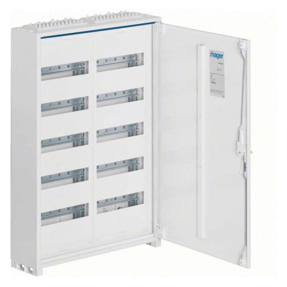 Hager distributeur de champ AP, universel, IP44, SKII, 120PLE, 2x5 rangées, 800x550x161mm, sans bornes