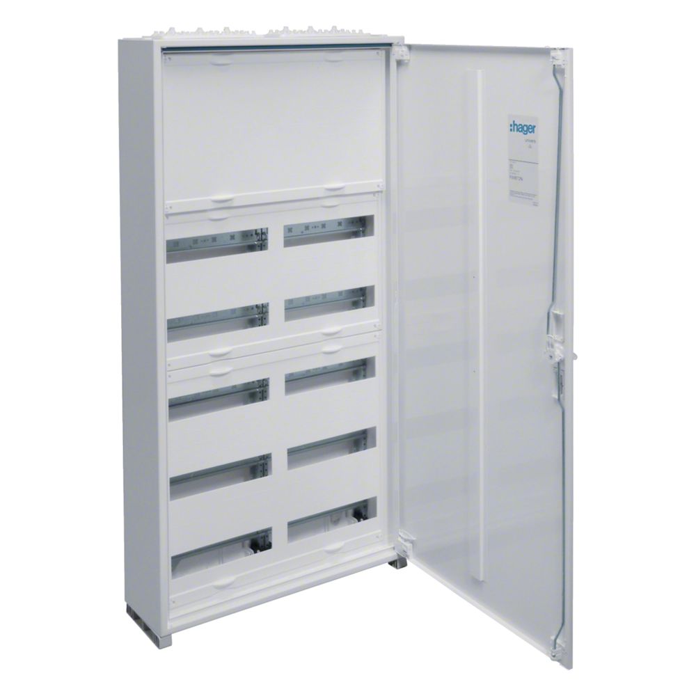 Hager distributeur de champ AP, IP44, SKII, 120PLE, 2x7 rangées, entraxe HS 150 mm, 1100x550x161 mm