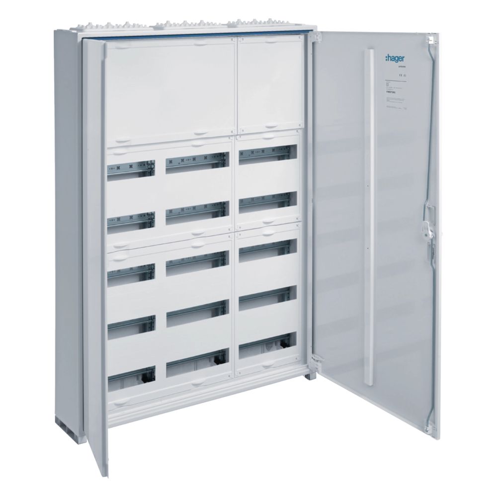 Armoire de distribution de terrain AP, IP44, SKII, 180 PLE, 3x7 rangées, écart HS 150 mm, 1100x800x161 mm - Hager