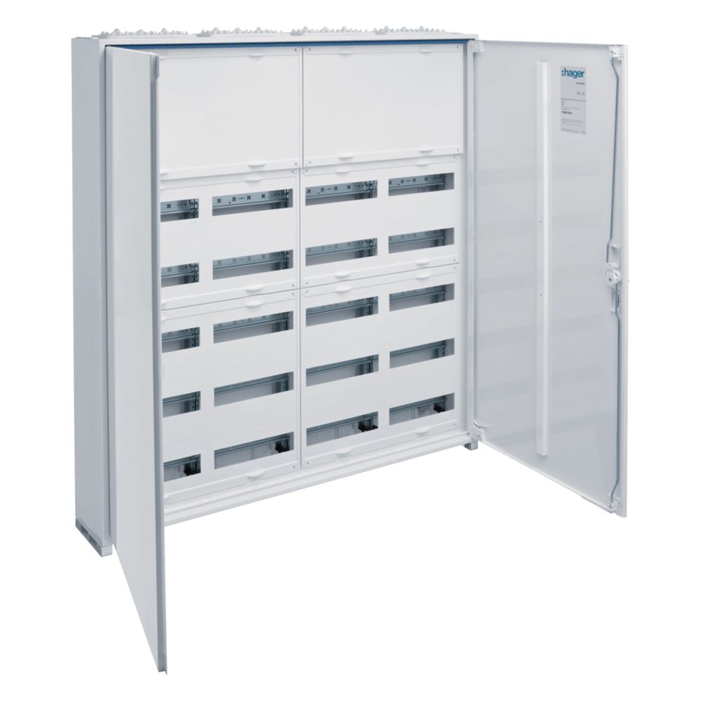 Armoire de distribution Hager AP, IP44, SKII, 240PLE, 4x7 rangées, espacement HS 150 mm, 1100x1050x161 mm
