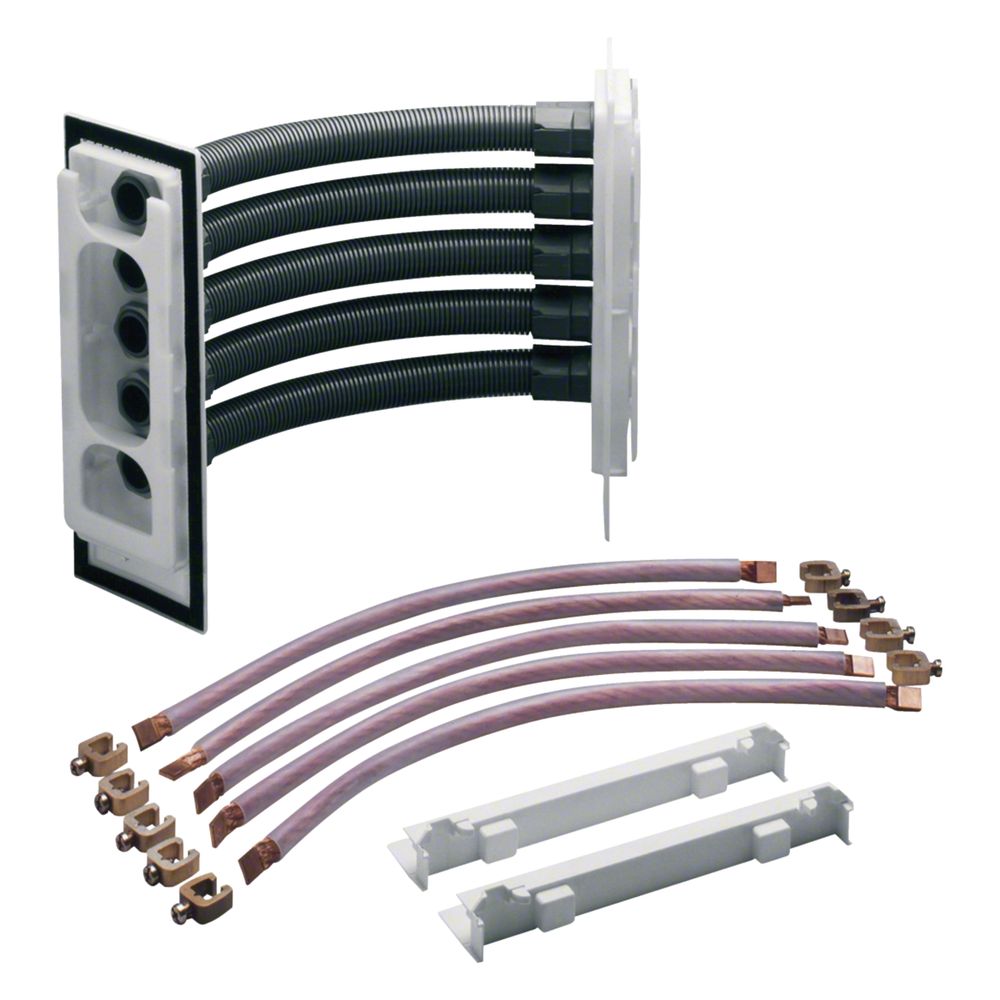 Connecteur d'angle pour barres omnibus Hager, universel Z, armoire/armoire, 5 pôles, 35 mm², CU-12x5 mm