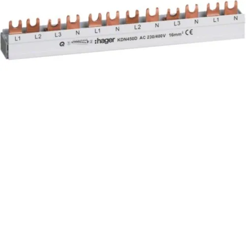 Barrette de répartition Hager KDN450D