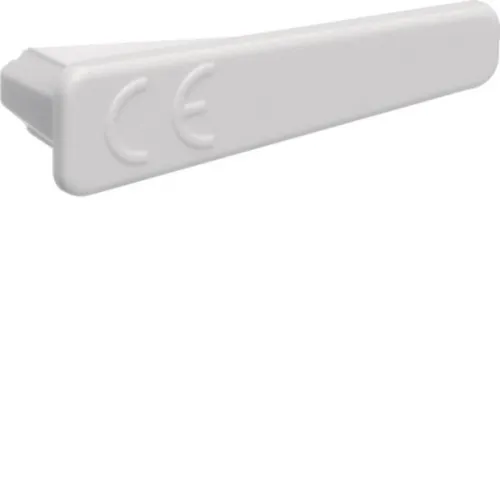 Hager capuchon de fin KZN027 pour rail de phase 1 pôle, blanc pur (RAL 9010) 50 pièces