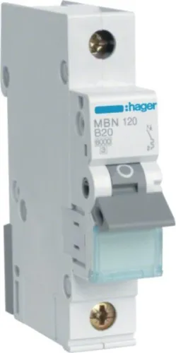 Hager MBN120 disjoncteur de protection de ligne 1 pôle 20 A