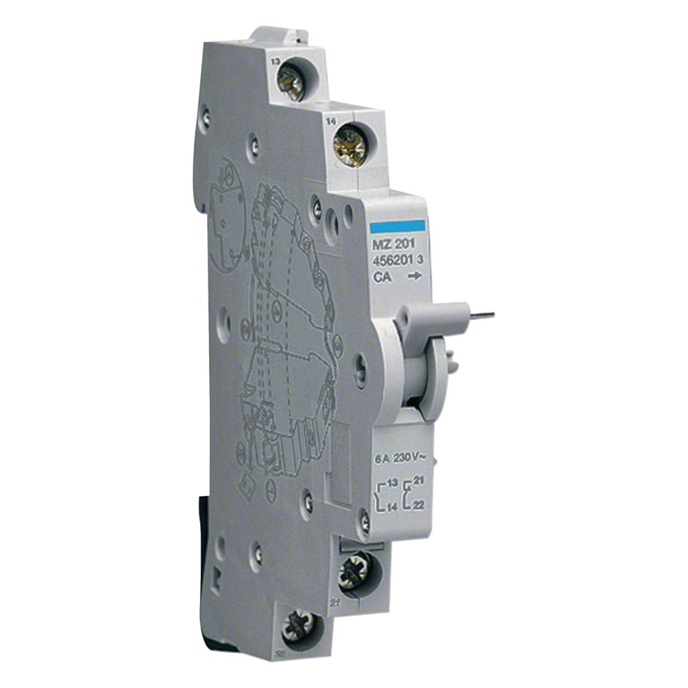 Contact auxiliaire Hager pour disjoncteur différentiel RCBO 125A (1 contact NF + 1 contact NO) 6A 240V