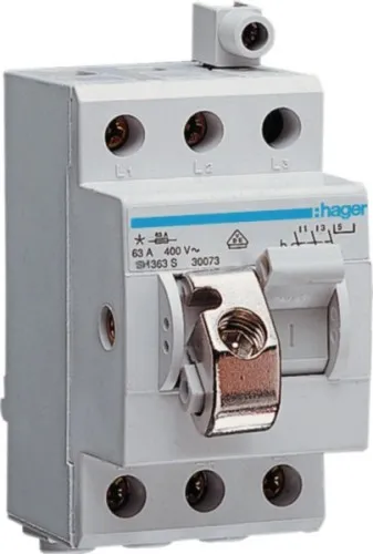 Sectionneur Hager SH363S - 63 A, 3 pôles, 400 V AC